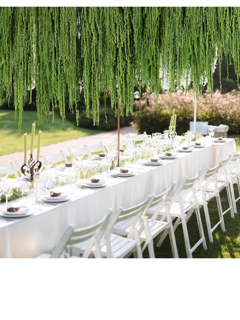 Trailing Amaranthus Faux Floral Spray - Green